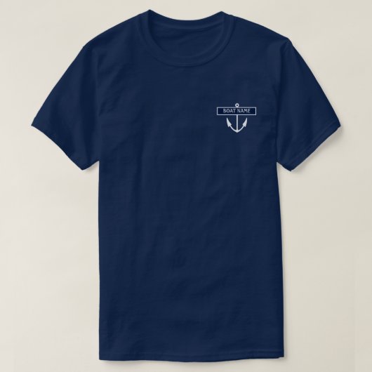 Naam Anchor Boat T-shirt (Design voorkant)