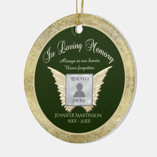 Naam Angel Wings Memorial toevoegen Keramisch Ornament (Links)