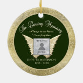 Naam Angel Wings Memorial toevoegen Keramisch Ornament (Achterkant)