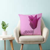  naam Annie  roze floral minimal Kussen (Stoel)