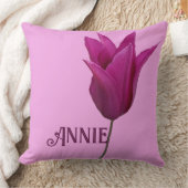  naam Annie  roze floral minimal Kussen (Deken)