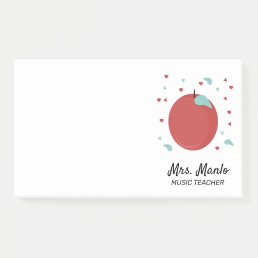 Naam Apple Teacher Script Post-it® Notes (Voorkant)
