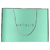 Naam Aqua Mint Blush Parly Minimale Gift Large Cadeautasje (Achterkant)