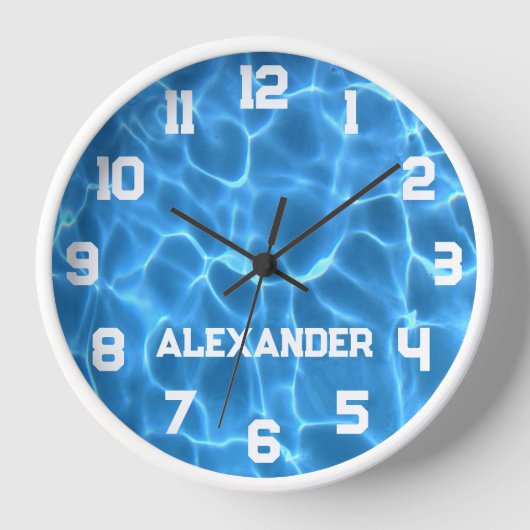 Naam Atleet Aqua Blauwe Zwembad (Voorkant)