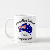 NAAM Australisch staatsburgerschap Gefeliciteerd V Koffiemok (Links)