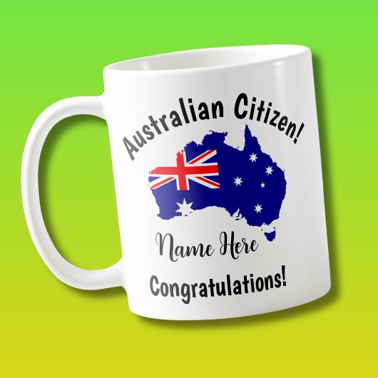 NAAM Australisch staatsburgerschap Gefeliciteerd V Koffiemok