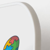 Naam Autisme-bewustmakingsscript monogram Pickleball Paddle (Links Detail)