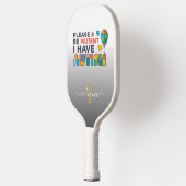 Naam Autisme-bewustmakingsscript monogram Pickleball Paddle (Links)