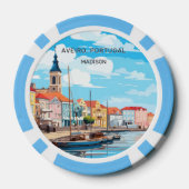 Naam Aveiro Portugal Poker Chips (Achterkant)