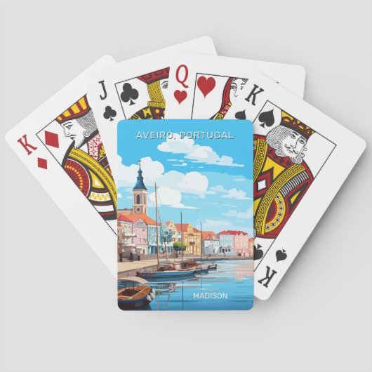 Naam Aveiro Portugal Pokerkaarten (Achterkant)