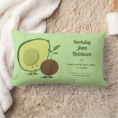 Naam Avocado en Pit Cartoon Birth Information Kussen (Deken)