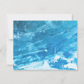 Naam || Azure Blue Abstract Painting Frame Notitiekaartje (Achterkant)