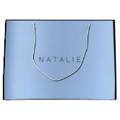 Naam Baby Blue Pearly Minimal Gift Groot Cadeauzakje (Voorkant)