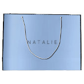 Naam Baby Blue Pearly Minimal Gift Groot Cadeauzakje (Achterkant)