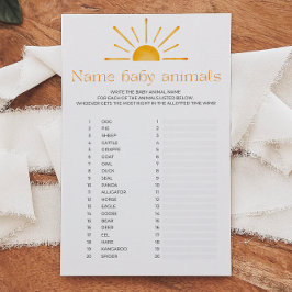 Naam Baby Dieren Baby shower Spel