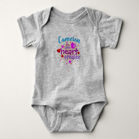 (naam Baby) Little Heart Stealer Romper (Voorkant)