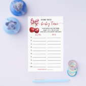 Naam Baby Tune Cherry Baby shower Game Kaart (Enkel)