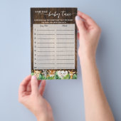 Naam Baby Tune Safari Baby shower Game Kaart (Hand)