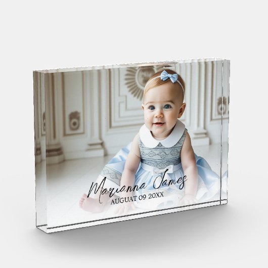 Naam babyscriptie babyfoto  fotoblokken (Links)