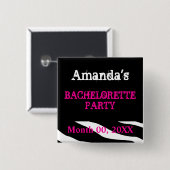 Naam Bachelorette Party Vierkante Button 5,1 Cm (Voorkant /achterkant)