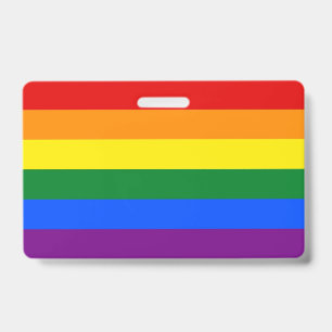 Naam Badge met Pride vlag van LGBT