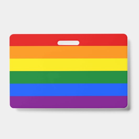 Naam Badge met Pride vlag van LGBT (Voorzijde)