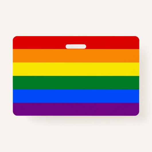 Naam Badge met Pride vlag van LGBT (Voorkant)