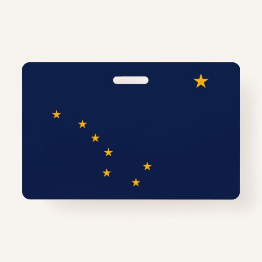 Naam Badge met vlag van Alaska State, Verenigde St (Voorkant)