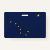Naam Badge met vlag van Alaska State, Verenigde St (Achterkant)