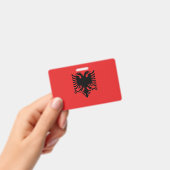 Naam Badge met vlag van Albanië (Handheld)