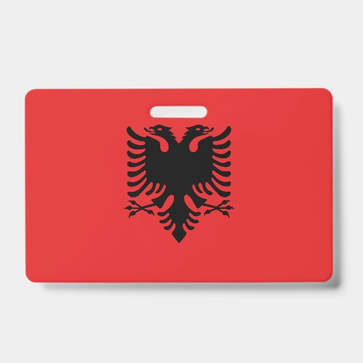 Naam Badge met vlag van Albanië (Voorzijde)