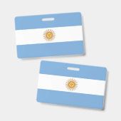 Naam Badge met vlag van Argentinië (Voor- en achterkant)