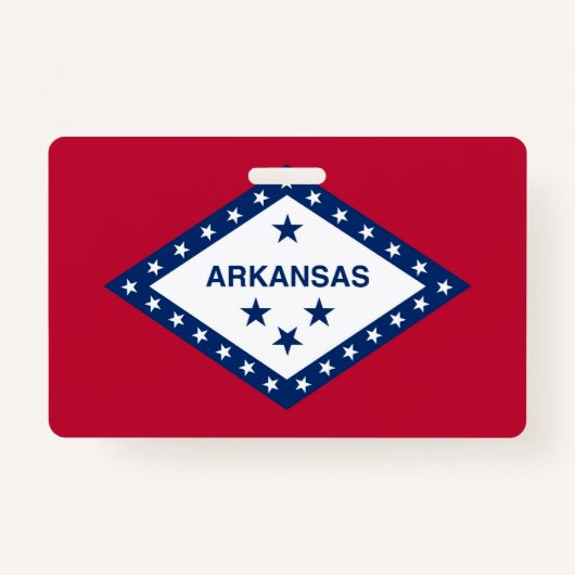 Naam Badge met vlag van Arkansas State, Verenigde  (Voorkant)