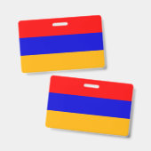 Naam Badge met vlag van Armenië (Voor- en achterkant)