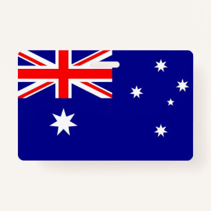 Naam Badge met vlag van Australië