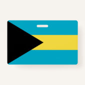 Naam Badge met vlag van Bahama's (Achterkant)