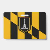 Naam Badge met vlag van Baltimore City (Achterkant)