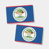 Naam Badge met vlag van Belize (Voor- en achterkant)