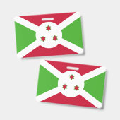 Naam Badge met vlag van Burundi (Voor- en achterkant)