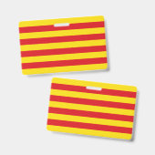 Naam Badge met vlag van Catalonië (Voor- en achterkant)