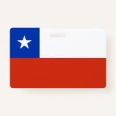 Naam Badge met vlag van Chili (Achterkant)