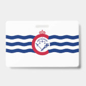 Naam Badge met vlag van Cincinnati City (Achterkant)