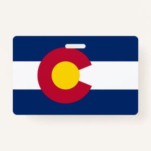 Naam Badge met vlag van Colorado State, USA