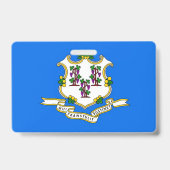 Naam Badge met vlag van Connecticut State, Verenig (Achterkant)