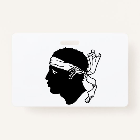 Naam Badge met vlag van Corsica, Frankrijk (Voorkant)