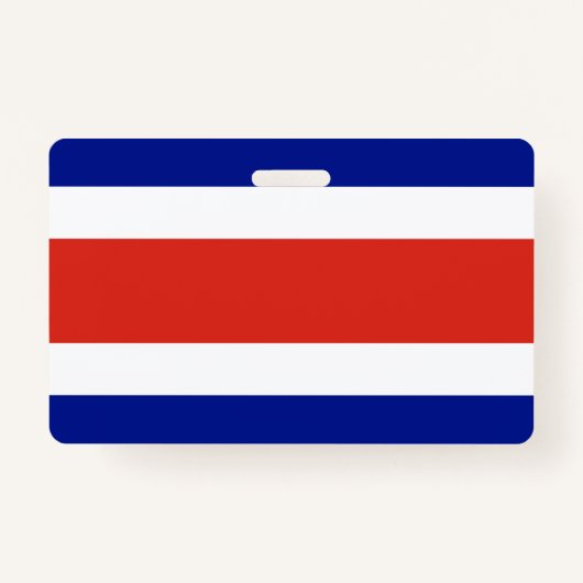 Naam Badge met vlag van Costa Rica (Voorkant)