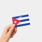 Naam Badge met vlag van Cuba (Handheld)