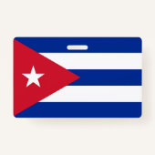 Naam Badge met vlag van Cuba (Achterkant)