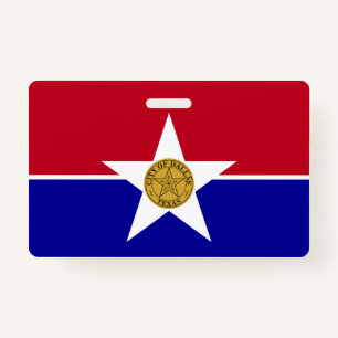 Naam Badge met vlag van Dallas City