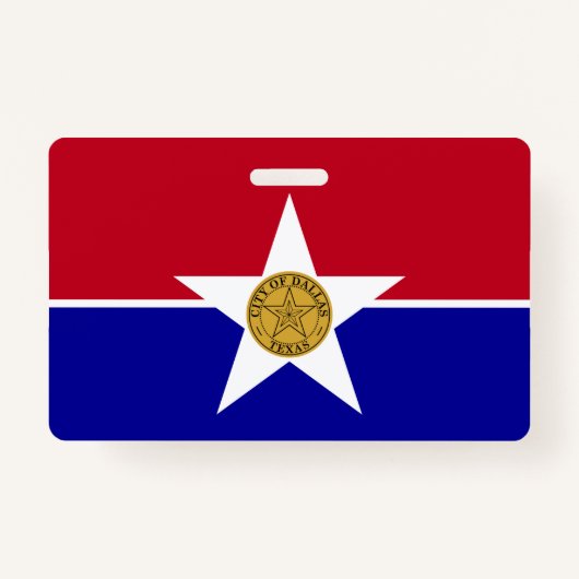 Naam Badge met vlag van Dallas City (Voorkant)